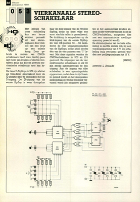 vierkanaals stereo-schakelaar