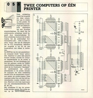 twee computers op één printer