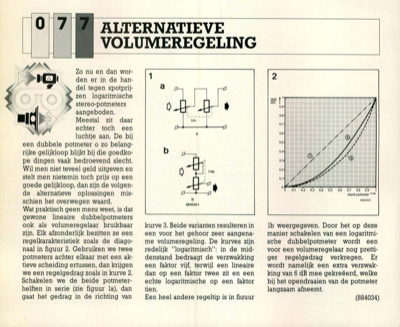 alternatieve volumeregeling