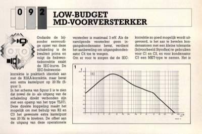 low-budget MD-voorversterker