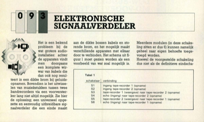 elektronische signaalverdeler