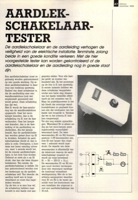 aardlekschakelaartester