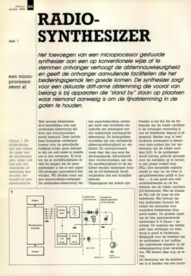 radio-synthesizer (1) - een microprocessor stemt af