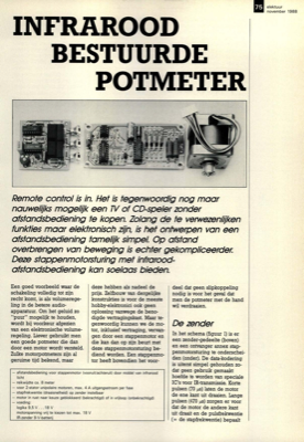 infrarood bestuurde potmeter