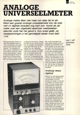 analoge universeelmeter - met 1 mV gevoeligheid