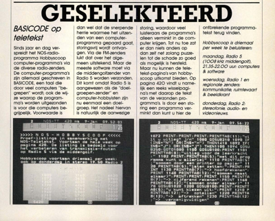 geselekteerd - BASICODE op teletekst