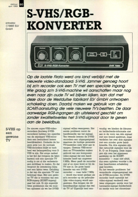 S-VHS/RGB-konverter - S-VHS op een gewone TV