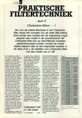 praktische filtertechniek (8) - Chebyshev-filters - 1