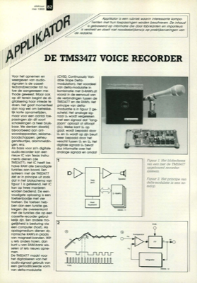 applikator: de TMS3477 voice recorder