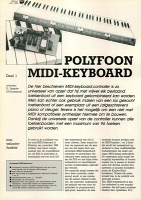 polyfoon MIDI-keyboard (1) - met velocity-funktie