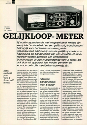 gelijkloop-meter - bandsnelheid plus wow & flutter zelf meten