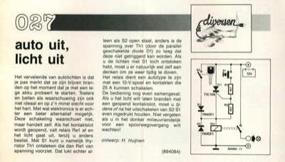 auto uit, licht uit