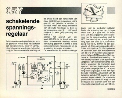 schakelende spanningsregelaar