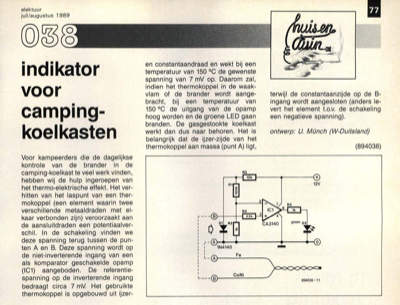 indikator voor campingkoelkasten