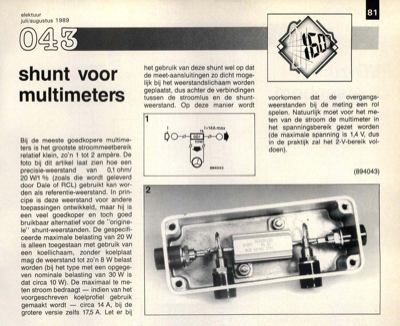 shunt voor multimeters