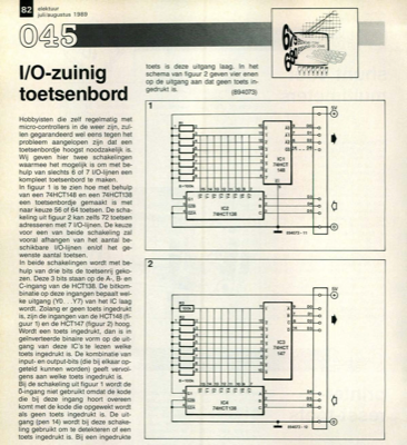 I/O-zuinig toetsenbord