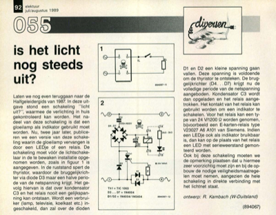 is het licht nog steeds uit?