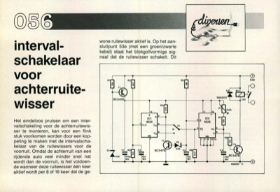 intervalschakelaar voor achterruitwisser