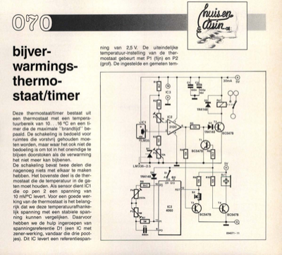 bijverwarmingsthermostaat/timer