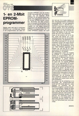 1- en 2-Mbit EPROM-programmer