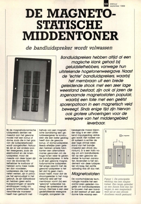 de magnetostatische middentoner - de bandluidspreker wordt volwassen