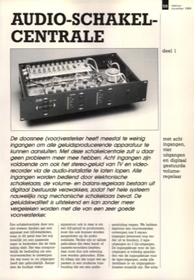 audio-schakelcentrale (1) - met acht ingangen, vier uitgangen en digitaal gestuurde volumeregelaar