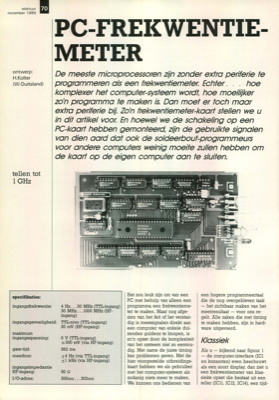 PC-frekwentiemeter - tellen tot 1 GHz