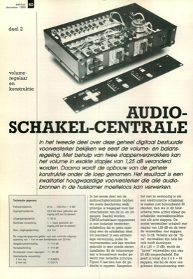 audio-schakelcentrale (2) - volumeregelaar en konstruktie