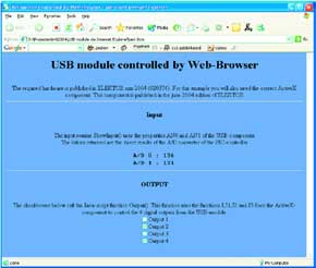 USB-omzetter via HTML besturen