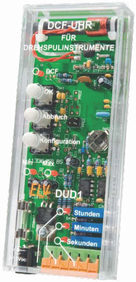 DCF77-klok met draaispoelmeters
