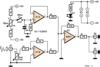 Signaalversterker voor USB-oscilloscoop