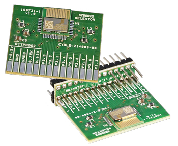 PSoC BLE-module in breadboard-vriendelijk L-board-formaat