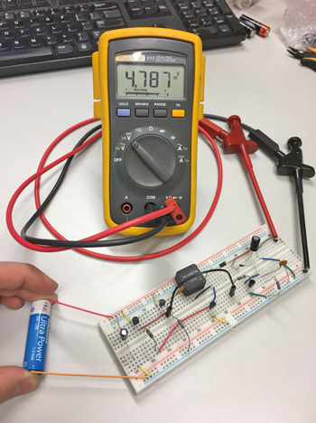 5 V uit een lege batterij