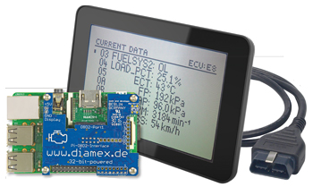 Handheld OBD2-analyser op de Raspberry Pi